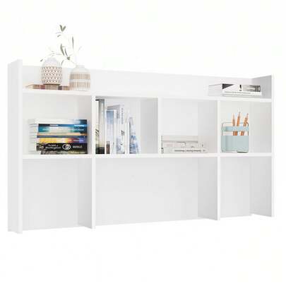 Wall Mounted Open Cubby Shelf Unit, 128/96.4*18*70cm White Multi Compartment Floating Storage Cabinet, Slim Depth Wall Display Rack For Bedroom Living Room Decor Books Plant Storage