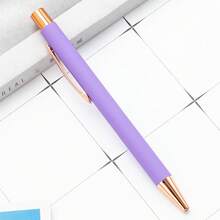 1/5/10pcs Customized Text LOGO Retractable Ballpoint Pen, Metal Middle Oil Ink Pen, Clickable Spring Pen, Promotional Pen For Students And Office Stationery, Ideal For Anniversary Or Bridesmaid Gifts, Comfortable Grip, Smooth Writing Without Ink Smudging, Portable Pen Clip, Detachable, Suitable For Office, Study, Daily Use And Business Gifts - Multi-color Ballpoint Pen - View 21