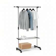 KIWI MOBLEKIT | Free-Standing And Expandable Clothes Racks In Metal And Wood, Clothing With Adjustable Options, With Wheels Or Shelves, Organizers For Bedroom, Entryway And Home - 可擴展尺寸 89x145x43x90-160 厘米 - 查看 5