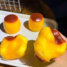 1pc Squishy Crispy Charcoal Baked Pudding, Squeeze Toy Handmade Ball, ASMR Sound-Controlled Toy Soft And Malleable Muscle Relaxation, Suitable For Teenagers, Adults To Relieve Stress, Birthday Gift-Holiday Gift-Party Gift, Christmas Gift First Choice Squeeze Toy, - Multicolor - View 6