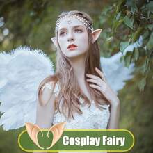 2 Pairs Fairy Ears, Soft Pointed Ears For Cosplay, Magic Makeup Ball Vampire Ears Costume Accessories, Suitable For Halloween/Christmas - A - View 4