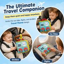 Infant & Toddler Educational Cloth Book, Early Learning 3D Tear-And-Stick Game, Teething Toy - Multicolor - View 4