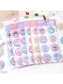 Highly Attractive Creative Badge Series Stickers, Decorative 3D Glitter Stickers For Kids Pencil Box, Phone Case DIY - Multicolor - View 6