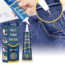 30ml/50ml - Lem Kain Kuat yang Dapat Dicuci - Cocok untuk Menjahit, Kerajinan DIY, dan Perbaikan Pakaian - Lem Transparan, Tidak Perlu Jarum, Mudah Diaplikasikan, Dengan Nozzle Presisi, Cocok untuk Kain Non-Woven Lembut, Penggunaan Rumah Tangga Sehari-hari (Dikirim Secara Acak, Model Baru dan Lama) - A - View 8