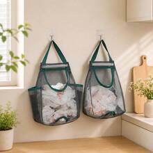 Wall-Mounted Kitchen Trash Bag Storage Rack Japanese Style Large Capacity Plastic Bag Organizer Large - View 9