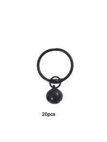 10/20 piezas anillos de llavero de campana de aleación de zinc esmaltada de colores, estilo Ins, anillos de llavero divididos, accesorios para hacer colgantes de manualidades con cuentas Perler, dijes para bolsos - Llavero con forma de campana pintada - Ver 15