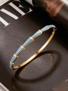 Summer Colorful Snake-Shaped Enamel Bracelet, Multi-Functional Daily & Party Versatile Women's Fashion Bracelet, Titanium Steel Fade-Resistant Jewelry, Perfect Holiday Party Jewelry Gift - Snake-shaped Bracelet - View 8