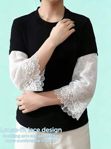 1 Pasang Pelindung Lengan Bermotif Bunga Renda, Pelindung Lengan Elegan Bernapas dari Nilon, Pelindung Lengan Gaya Wanita, Pelindung Lengan untuk Menutupi Bekas Luka, Aksesori Fesyen Musim Panas, Cocok untuk Aktivitas Luar Ruangan, Perjalanan, Mengemudi, Festival - Gaya Renda - View 2