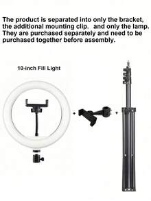10 Inch USB Powered Selfie Light - Ring Light With Stand And Phone Holder - 43 Inch Phone Tripod With Light, Professional LED Ring Light For Video Recording/Makeup/Streaming-Gifts For Yourself/Friends Suitable For Photography, Video Recording, Live Streaming, Zoom Meeting, Vlogging, With Stand Photography Video Recording Live Streaming Room Meeting Vlogging Phone Light - Multicolor - View 3