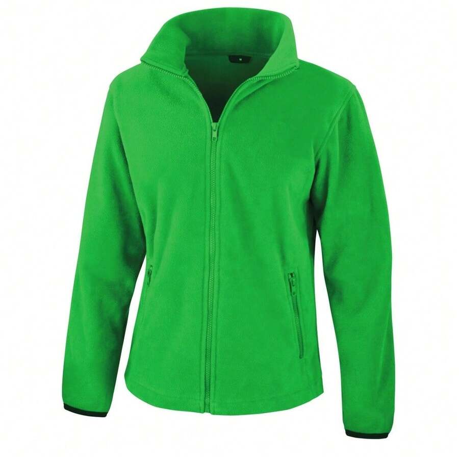 Result Womens/Ladies Core Fashion Fit Fleece Top/Full Zip Jacket - Vivid Green - View 1