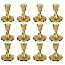 1/2/4/6/12/30pcs Brass/Black Metal Candle Holders, Candle Stands For Centerpiece Decoration On Dining Table, Wedding, Party, Birthday, Home Decor - Multicolor - View 26