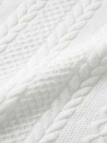 Men's Spring/Summer Daily Commute Fashion Casual Versatile Short Sleeve Jacquard Polo Shirt - White - View 6