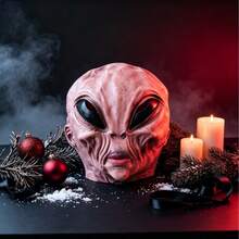 Halloween Alien Funny Mask, Adult Realistic Alien Mask, Scary Halloween Mask, Latex Full Head Party Prop Costume - Multiple Styles - View 1