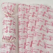 30 Sheets Gift Wrapping Paper, Pink Bow Pattern Wrapping Paper, Large Wrapping Paper, Holiday Decoration Wrapping Paper, High-End Gift Wrapping Paper, Creative DIY Handicraft Wrapping Paper, Bouquet Wrapping Paper, Suitable For Holiday, Wedding, Birthday, Gift, Party Decoration Wrapping Paper. - Packaging Paper - View 1