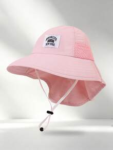 1 Buah Topi Ember Jala Warna Polos untuk Anak-anak, Topi Pelindung Matahari untuk Liburan Pantai, Cocok untuk Bepergian dan Bermain, Usia 8-16 Tahun - Logo mobil - Versi perempuan - View 5