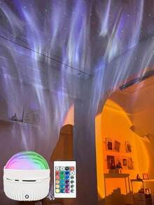 1件星空投影燈 銀河投影燈 海洋波紋水波燈 臥室小夜燈投影燈 成人遊戲室水燈 家劇院天花板裝飾 聖誕禮物 - 彩色 - 查看 8