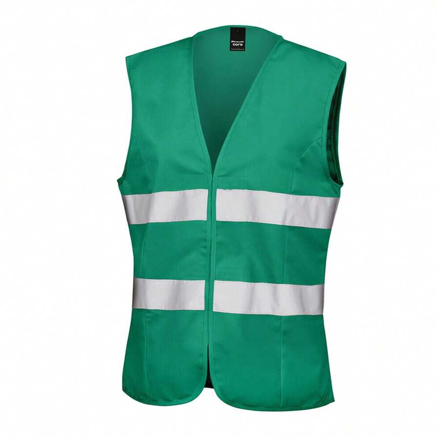 Result Core Womens/Ladies Sleeveless Hi Vis Vest - Paramedic Green - View 1