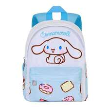 Hello Kitty Safta 肉桂狗  蛋糕圖案書包，22x27x9 厘米，兒童款，正面拉鍊口袋，頂部提手和加厚肩帶，藍白配色 - 選項 3 - 查看 3