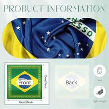 1PC Brazilian Flag Pattern Scarf For Women, Soft Head Scarf, Bandana, Hair Wrap, Neck Scarf, Shawl-Fashion Accessories For Women, For Sleeping, Travel - Multicolor - View 11