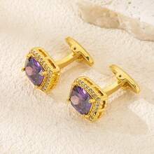 Fashionable Square Cufflinks, Elegant Business Men's Formal Accessories For Important Occasions, Father's Day Gift - 4 - View 10