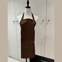 Delantal de lona ajustable con bolsillos grandes, delantal de cocina duradero para hornear, cafetería, restaurante y ropa de trabajo - Multicolor - Ver 8