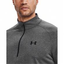 Under Armour Mens 2.0 Half Zip Technical Top - Carbon Heather/Black - View 3