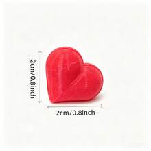 1/10/20pcs Solid Color 3D Heart Desktop Photo Holder, Small Heart Card Base, Postcard Photo Display Stand, Holiday Atmosphere Desktop Decor, Minimalist Heart-Shaped Desktop Card Holder, Wedding Greeting Card Photo Display Rack, Romantic Desktop Decoration - Bright Red Heart - View 9