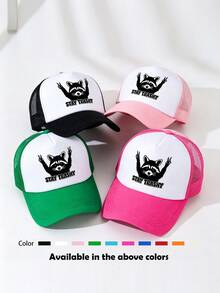 1pc Unisex Printed Decorative Funny Sponge Mesh Trucker Hat Baseball Cap Sun Hat Dad Hat, Suitable For Daily Use, Outdoor Travel, Hiking, Climbing, Beach Vacation - Multicolor - View 14