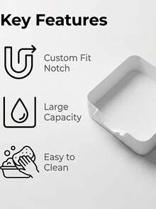1pc Washing Machine Drain Tray (Drip Tray For Lint Filter Cleaning), Plastic Material, Effectively Prevents Laundry Room Floor Overflow, Can Be Used For Bathroom Water Storage, Multi-Functional Washing Machine Drain Accessory, Washing Machine Outlet Cleaning Organizer, Washing Machine Cleaning Accessory, Random Color - Multicolor - View 7