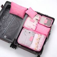 6件組旅行收納袋，非常適合學生與教師使用，便攜輕量耐用 - 彩色 - 查看 15