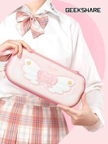 GeekShare Cute Star Wing Storage Bag Compatible With Switch 2017/Switch OLED, Suitable For Switch Console And Game Accessories - Pink - View 2