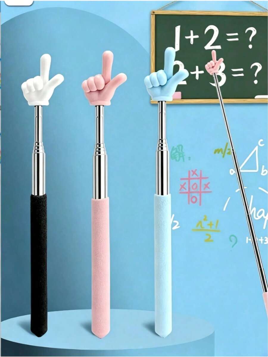 1/2/5pcs Telescopi Finger Reading Sticks,Teaching Pointer,Children's Retractable Finger Pointer,Teaching Aid Material,Reading Accessories,Suitable For Teachers,Lackboard Piano Instruction,Birthday Graduation Gift,Reading,Back To School Gift