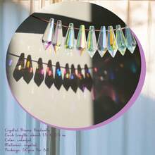 50PCS Clear Icicle Hanging Pendants, Faceted DIY Suncatcher Parts For Window Decor, Crafts, Ornaments & Jewelry Making - 50pcs 38mm Pointed Beads - View 8