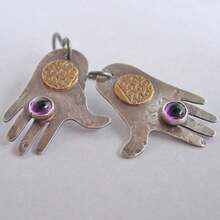 Hammered Texture Creative Earrings, Personalized For Women's Daily Wear And Gifting - Antique Silver - View 1