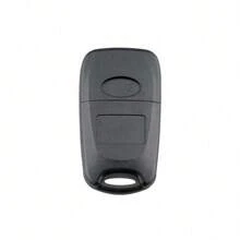 Carcasa de reemplazo de llave de coche con chip de entrada sin llave de 3 botones en color negro, compatible con Kia y SsangYong, por favor compare el tamaño de la llave original antes de comprar - A - Ver 7