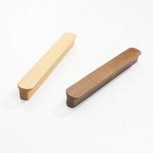 2 buah Tarikan Kabinet Kayu Solid Bentuk Batang Panjang dengan Desain Tepi Bulat, Gagang Laci untuk Dapur, Kamar Tidur, Kamar Anak, Aksesoris Perangkat Keras Furnitur - pohon beech - View 5