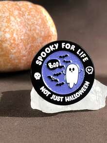 Halloween Badge, Ghost Theme Design. Suitable For Halloween Theme Party, Halloween Gift, Souvenir, Gift For Friends, Backpack Decoration And Holiday Accessories. - One Size Fits All - View 8