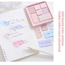 Multi-Color Sticky Note Set, Self-Adhesive Easy-To-Use Office And School Organization Memo Markers, Bright Colorful Reminder Stickers, Suitable For Planner, Bullet Journal, Notebook, Textbook And Calendar Premium Office Supplies School Supplies - Multicolor - View 6