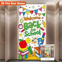2D Curtain Banner, Welcome Back To School Curtain Banner - Books, Stationery And Apple Vibrant 2D Hanging Decor, Suitable For Classroom Or Home, Colorful School Theme - Multicolor - View 4