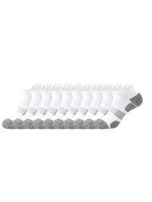 1/3/5/10/20 pares de calcetines cortos cómodos para hombre con base gris + combinación de negro y blanco, adecuados para varios tipos de zapatos y ocasiones, deportes al aire libre, deportes de interior, correr y caminar - Multicolor - Ver 18