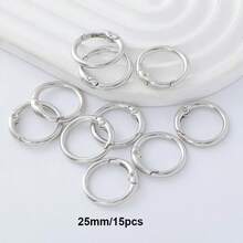 15入 25mm 彩色漆面彈簧扣勾 金屬連接環 畢業禮物 DIY 鑰匙圈 書環 包包吊飾 學生紀念品手工配件 - 25mm烤漆彈簧扣 - 查看 13