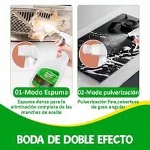 Desengrasante en spray de alta resistencia, limpiador multiusos para cocina y hogar, elimina grasa, suciedad y manchas difíciles en estufas, campanas extractoras, microondas y superficies - Líquido - Ver 5