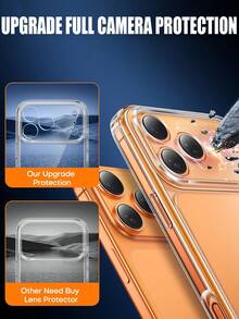 1 Pack - Transparent Phone Case Compatible With IPhone 17 Pro Max/17 Pro/17 Air/17/16 Pro Max/15/14/13/12/11 - Transparent Shockproof Protective Phone Case, Comprehensive Camera Protection, Lightweight Translucent Smooth Phone Case - Clear - View 4