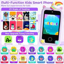 Multifunctional Touch Screen Children's Toy Phone, Dual Camera, Upgraded Rechargeable Play Phone, Creative Christmas Birthday Gift For Girls Aged 3-12 - Multicolor - View 2