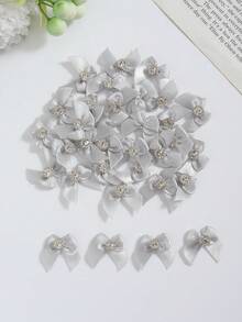 50pcs 2.5cm Mini Satin Ribbon Bows With Rhinestones, Multicolor Small Decorative Bows For DIY Hair Accessories, Doll Dressing, Gift Wrapping - View 18