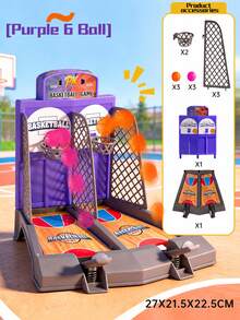 Fun Double-Player Competitive Basketball Shooting Toy - Fingertip Game Shooting Interactive Family Tabletop Game Boys And Girls Stress Relief Toy - Multicolor - View 8