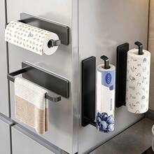 1pc Magnetic Modern Metal Paper Towel Holder, Wall-Mounted Roll Storage Rack, Easy Installation, Suitable For Kitchen, Refrigerator, BBQ Grill, Toolbox, RV, Camping, Picnic And Outdoor Halloween Decoration Ideal Choice - A - View 7