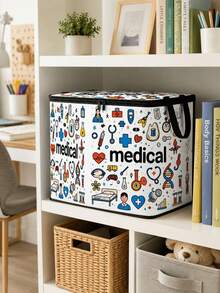 Clothing And Medicine Storage Box With Transparent Storage Bag, Creative TNT Fun Storage Box, Foldable Large Capacity Home Clothes Storage Organizer With Lid, Zipper Storage Box, Quick-Pull Foldable Bag, Blanket Organizer Bag, Bathroom Storage Box, Home Gift, Guest Room Storage, Wardrobe Organizer Box, Home Essential, Moving Must-Have, Dorm Storage, Back To School Gift, Perfect Gift,Bedroom Room Decor,Back To School - Multicolor - View 6