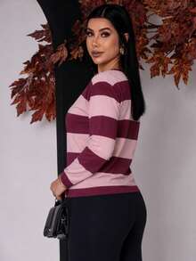 Striped Blouse - Fashion For Every Occasion - Rosa - Ver 2