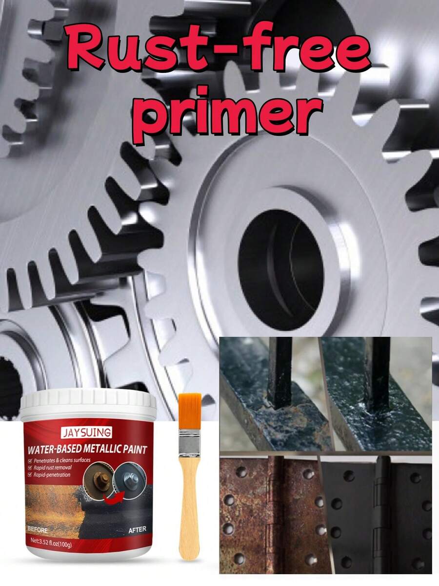 JAYSUING 100g Anti-Rust Primer, Metal Paint Rust Inhibitor, Radiator Anti-Corrosion Renovation Coating Primer Converter